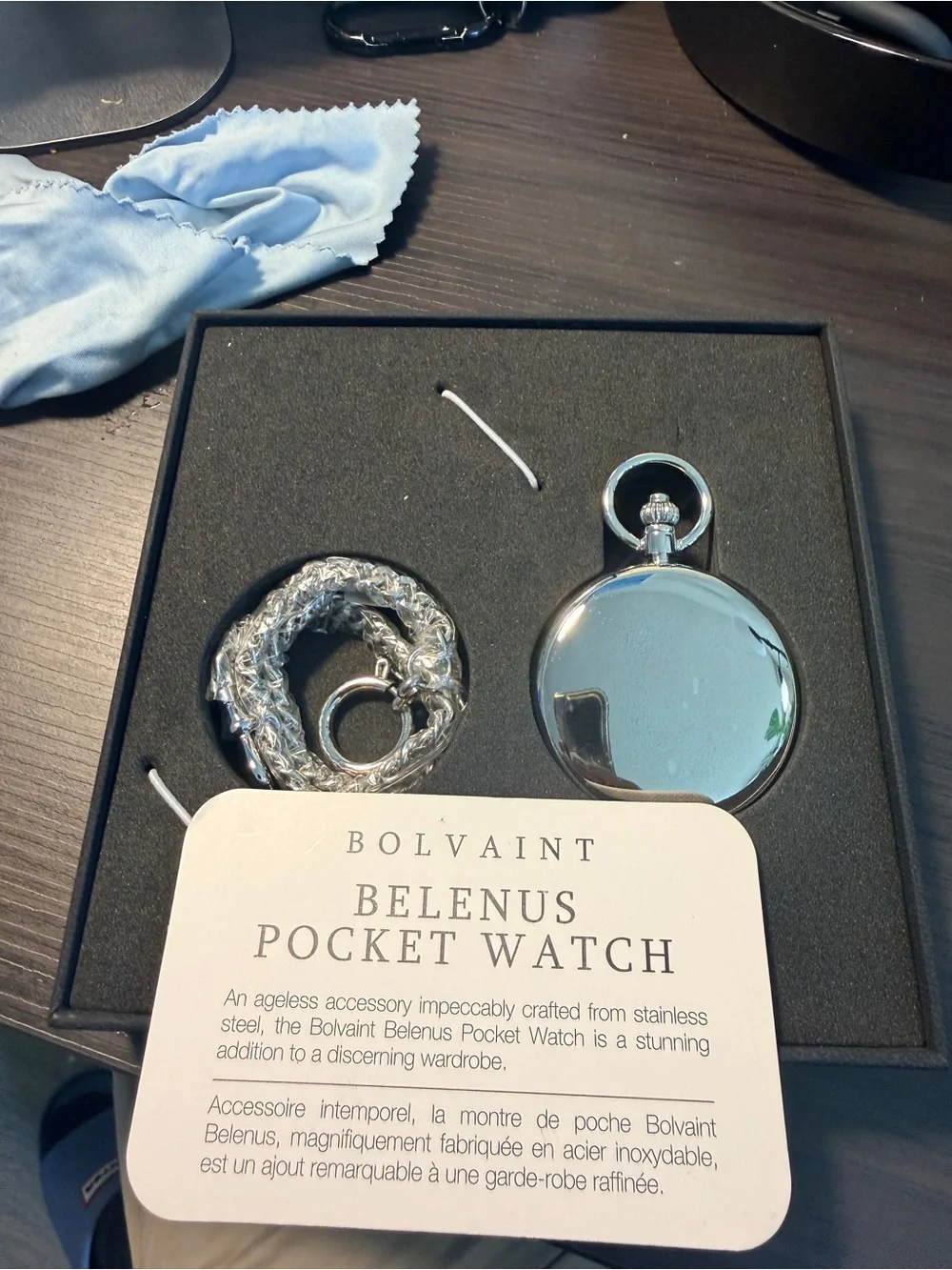 Bolvaint Solon Mechanical Pocket Watch — Silver Finish